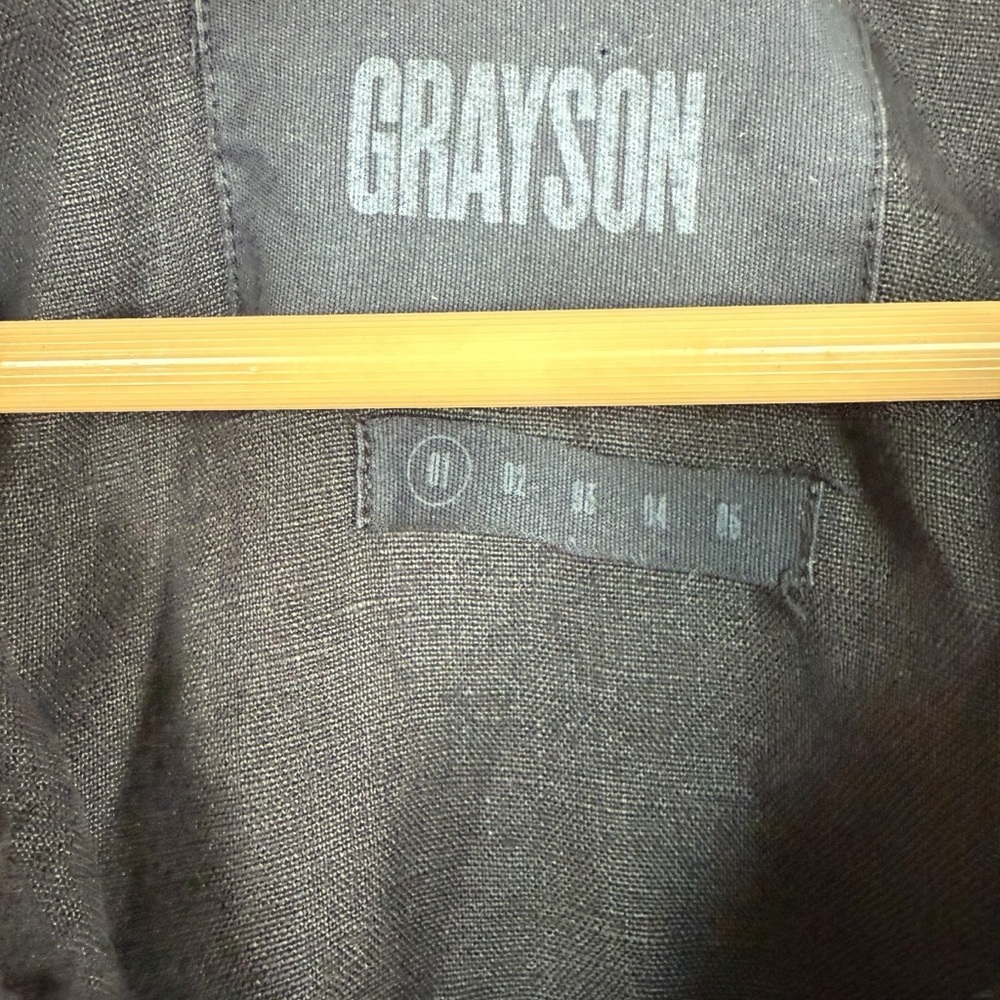 Frank & Eileen Grayson The Artist Short Sleeve Linen Dress in Black Size 1 (XS) - Picture 3 of 11